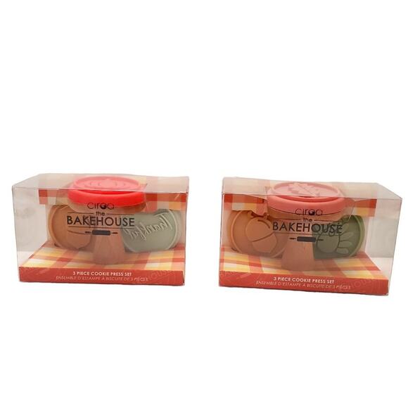 2xCiroa The Bakehouse 3 Piece Cookie Press Sets  2.25" Diameter FALL Silicone - Picture 6 of 6